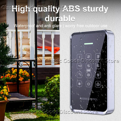 NFC/RFID Access Control Keypad – Waterproof, Touchscreen, 1000 Users, Dual-Frequency Wiegand Reader | Taggytech