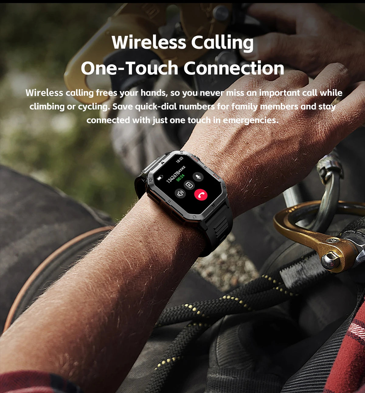 LIGE 2025 Outdoor Smartwatch Herren – 2,01" HD Display, 1000mAh Akku, 3ATM Wasserdicht, Sport & Fitness | Taggytech