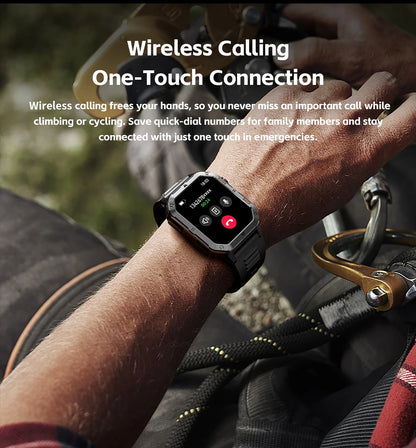 LIGE 2025 Outdoor Smartwatch Herren – 2,01" HD Display, 1000mAh Akku, 3ATM Wasserdicht, Sport & Fitness | Taggytech