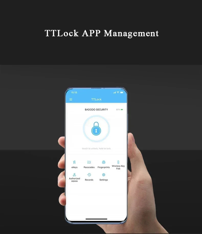 TTLock Fingerprint Access Control – Metal Housing, Rainproof, App & PIN, 13.56 MHz IC Card Reader