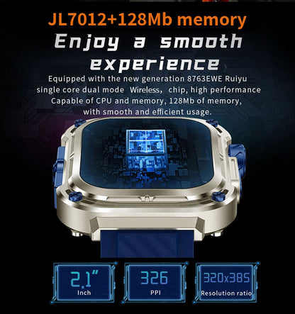 LIGE Outdoor Smartwatch for Men – GPS, Compass, NFC, 2.1" AMOLED, 460 mAh Battery
