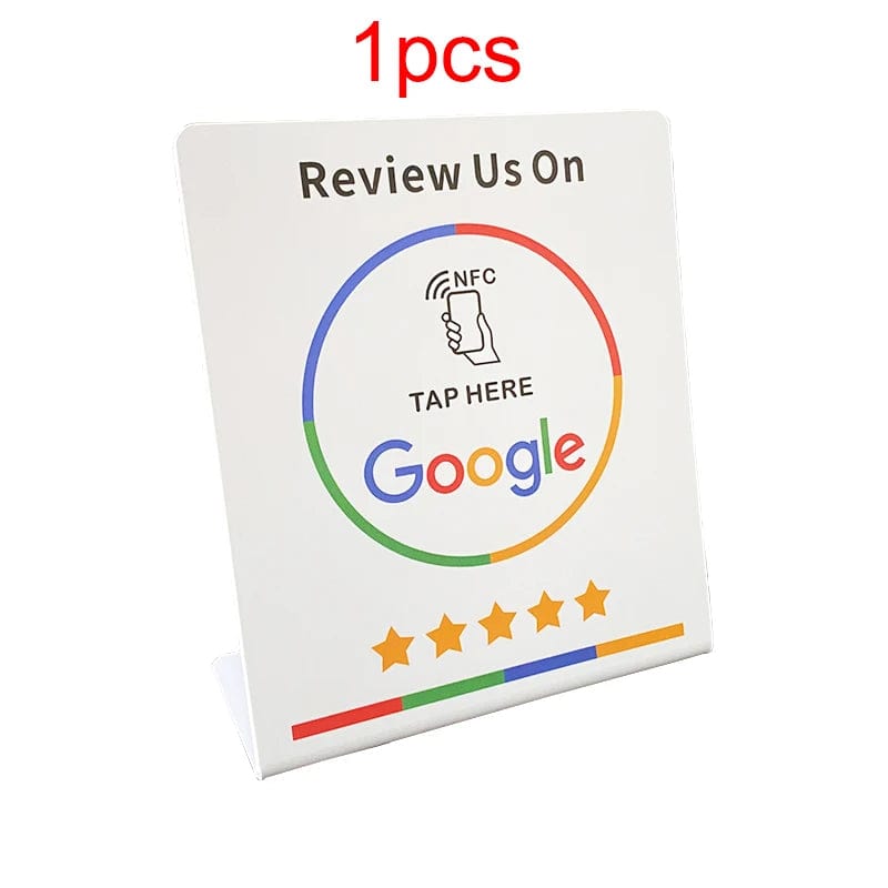 Vielseitiger NFC Google Review Stand für personalisierte Bewertungsaufforderungen
