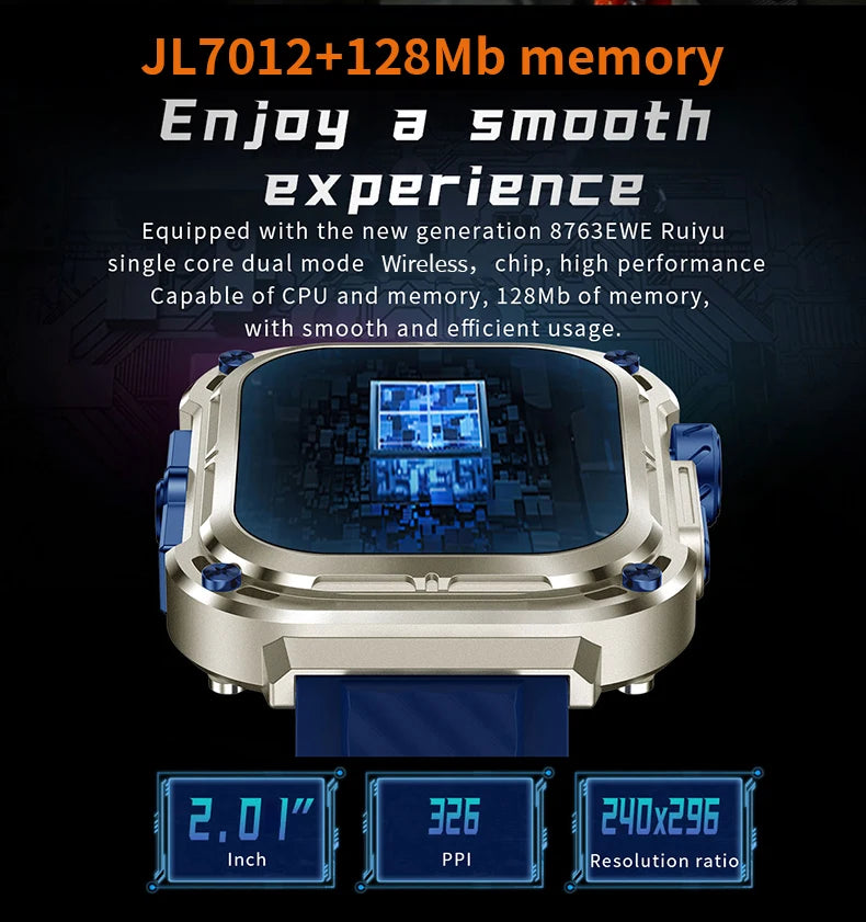 LIGE 2024 GPS Tracker Outdoor Smartwatch Men – 2.1" Ultra-HD AMOLED, 460 mAh, NFC &amp; Compass, Sport &amp; Fitness
