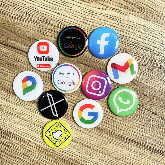 Anti-Metall NFC Sticker NTAG213 – 30 mm, Epoxid, Social-Media-Ready