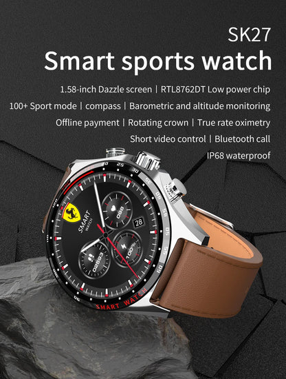 LIGE Outdoor Smartwatch 2025 – Wasserdicht, GPS, Höhenmesser, Kompass, NFC & 410 mAh Akku für Männer