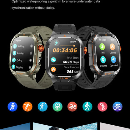 LIGE 2025 Professionelle Sport Smartwatch Herren – Outdoor Wasserdicht, LED-Taschenlampe, Bluetooth Anruf, 2,01" HD Display | Taggytech