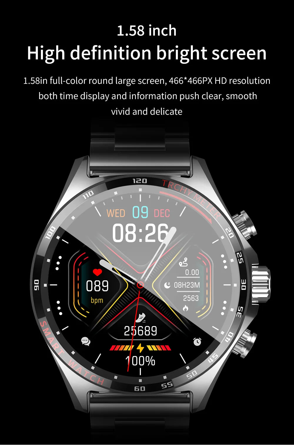 LIGE Outdoor Smartwatch 2025 – Wasserdicht, GPS, Höhenmesser, Kompass, NFC & 410 mAh Akku für Männer