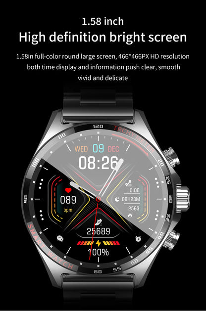 LIGE Outdoor Smartwatch 2025 – Wasserdicht, GPS, Höhenmesser, Kompass, NFC & 410 mAh Akku für Männer