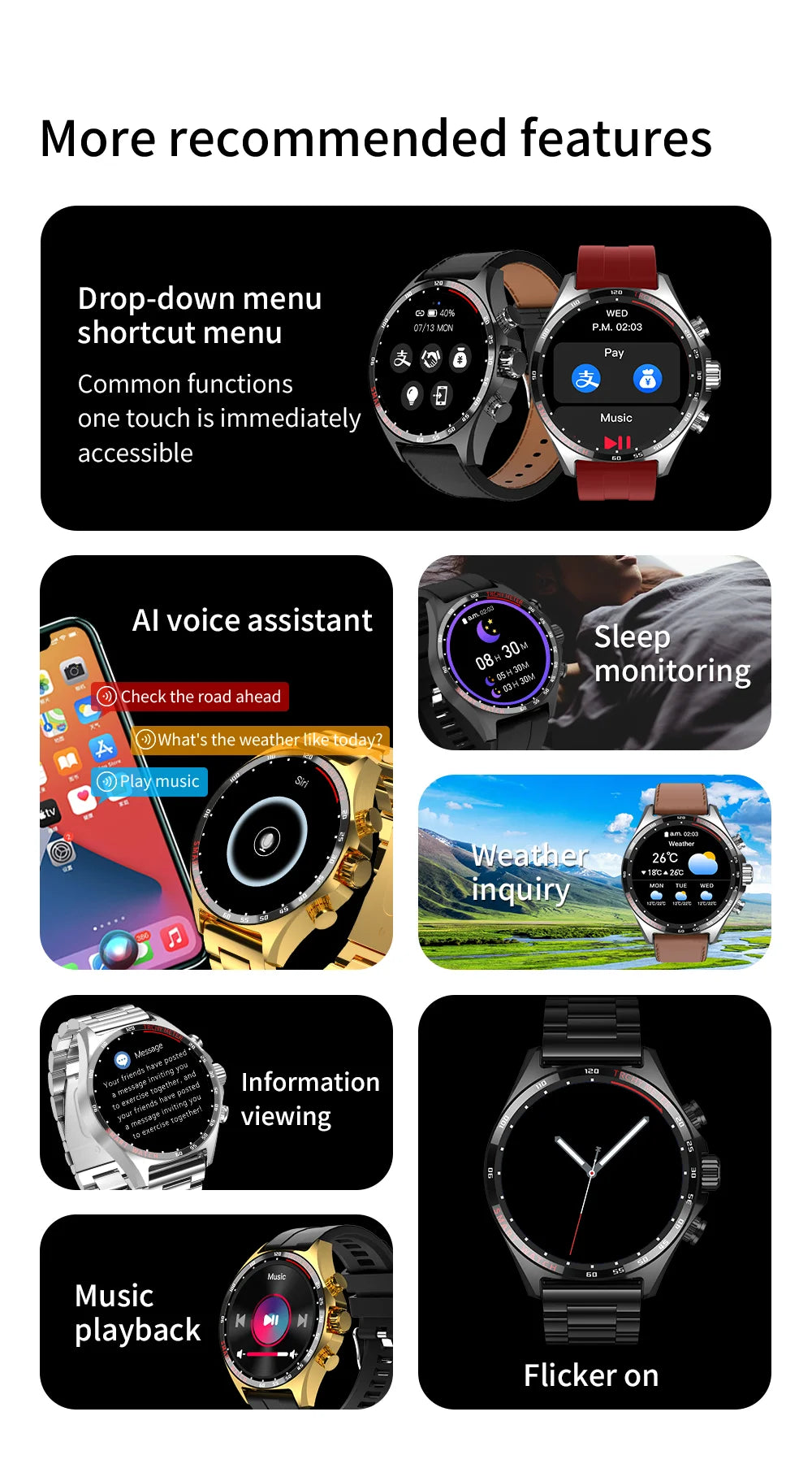 LIGE Outdoor Smartwatch 2025 – Wasserdicht, GPS, Höhenmesser, Kompass, NFC & 410 mAh Akku für Männer