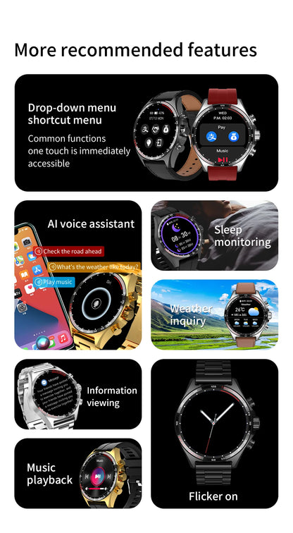 LIGE Outdoor Smartwatch 2025 – Wasserdicht, GPS, Höhenmesser, Kompass, NFC & 410 mAh Akku für Männer