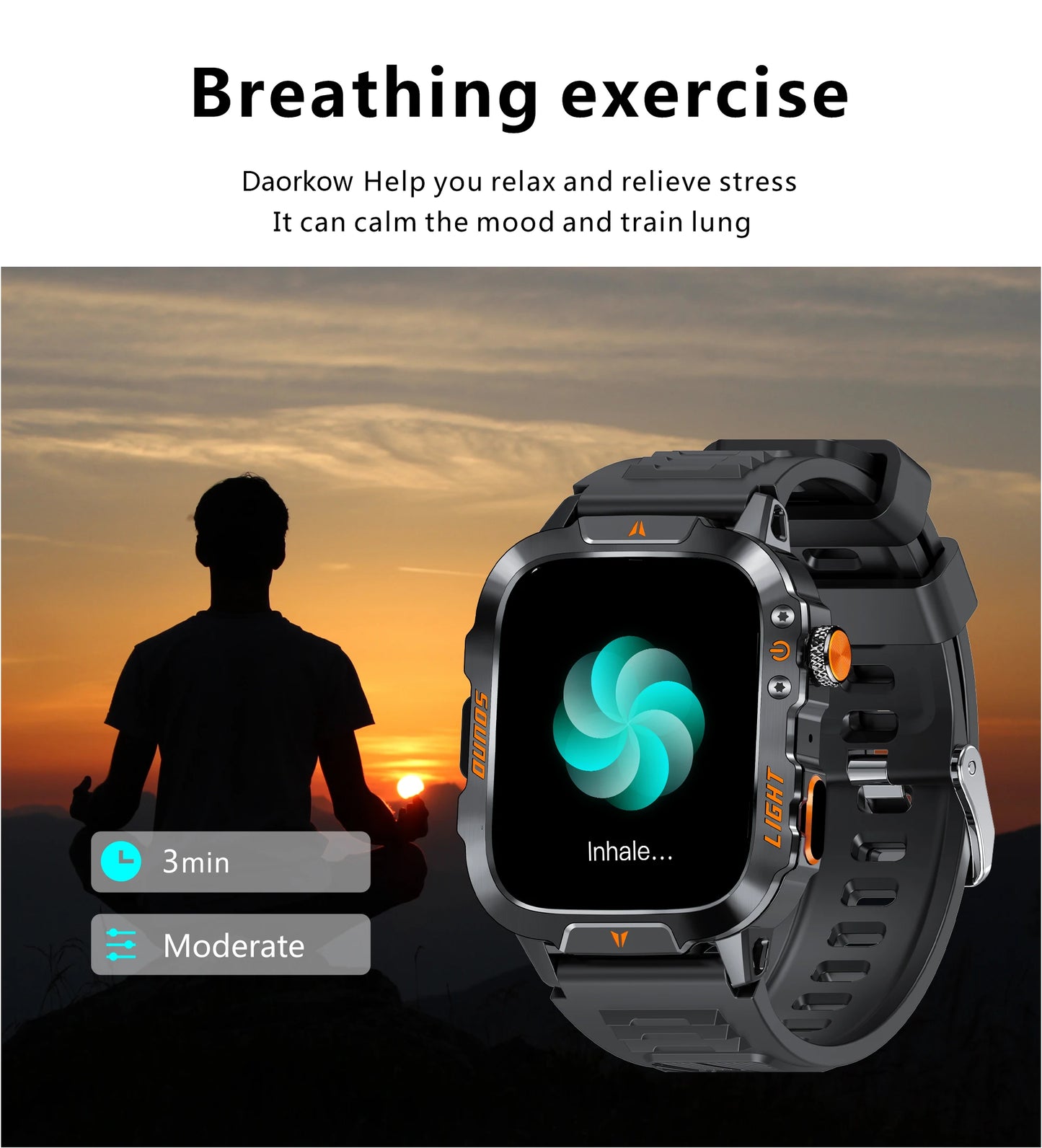 LIGE Militärische Smartwatch 2025 – Wasserdicht, Outdoor Sport Tracker, LED-Taschenlampe, Bluetooth-Anruf | Taggytech