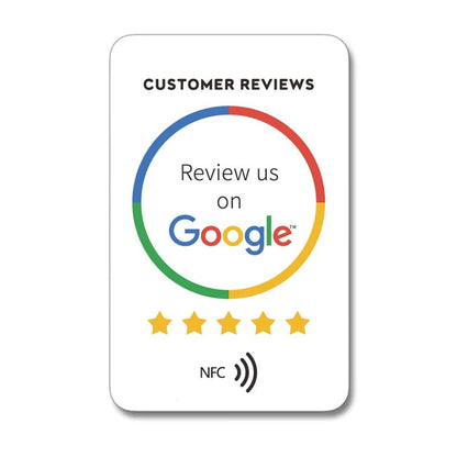 Sammle Bewertungen auf Google einfach über NFC Karte
