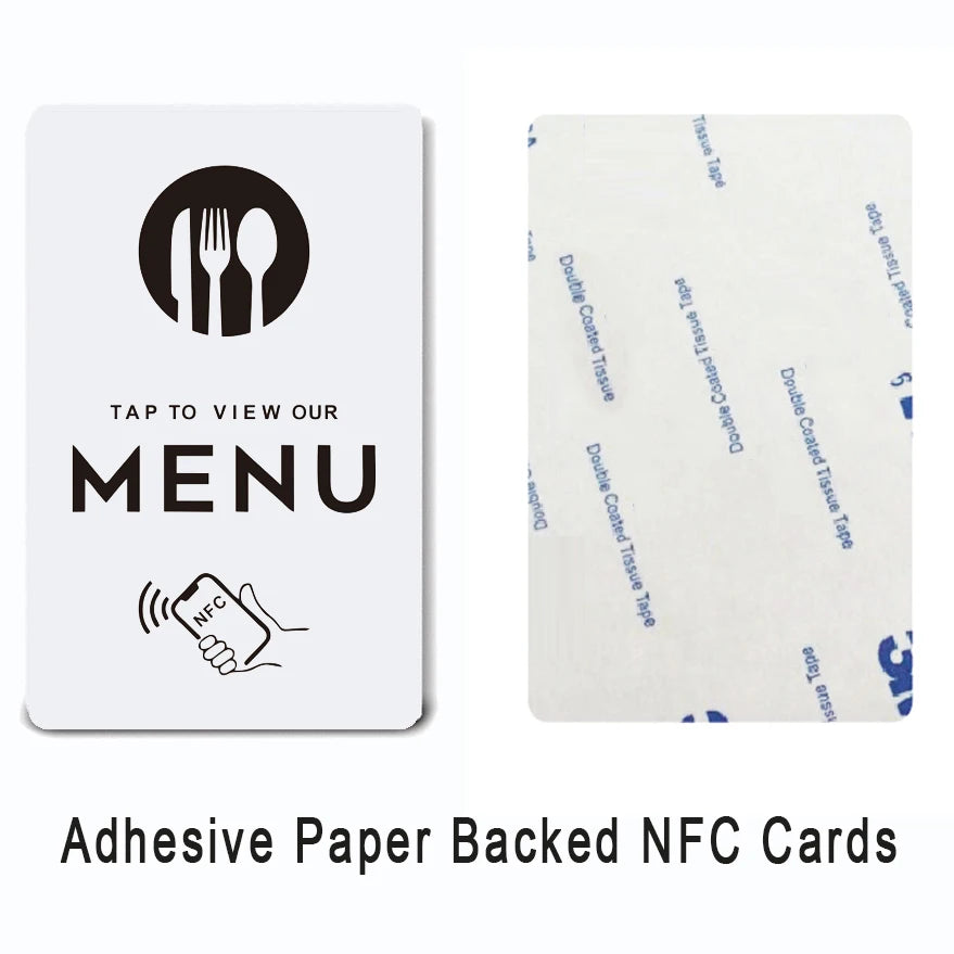 NFC PVC card – Ntag215, 504 bytes, waterproof, for online menus