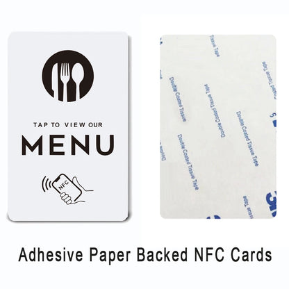 NFC PVC Card – Ntag215, 504 Bytes, Waterproof, for Online Menus | Taggytech
