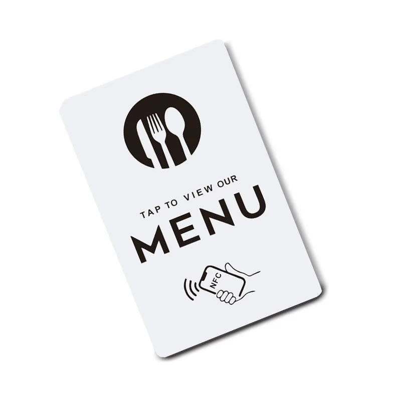 NFC PVC card – Ntag215, 504 bytes, waterproof, for online menus