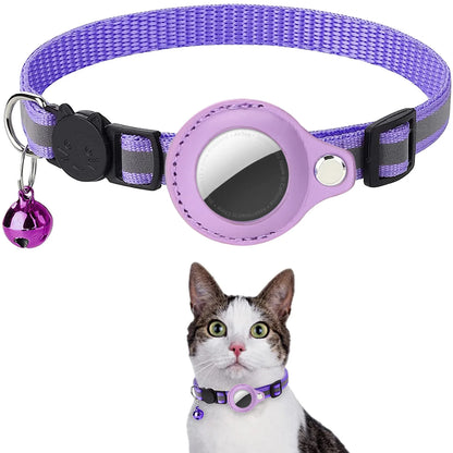 AirTag Cat Collar with Holder – Reflective & Safe | Taggytech