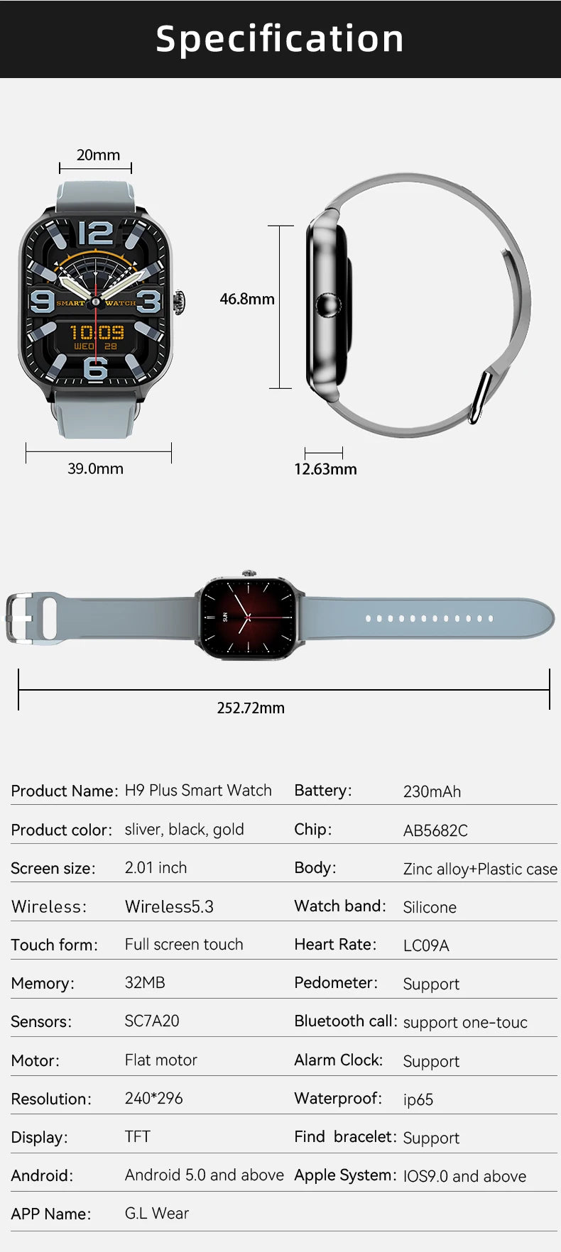 LIGE 2025 Luxus-Smartwatch für Damen – Bluetooth-Anruf, Fitness & Herzfrequenzmesser, 2,01" Ultra-HD Display, 20 Sportmodi | Taggytech
