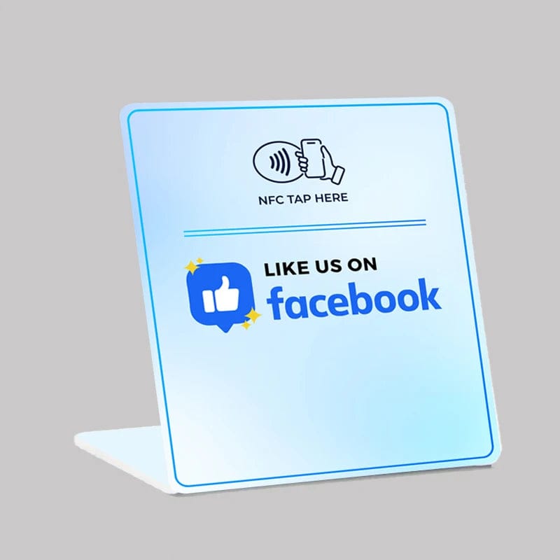 Facebook-Ständer zur Erhöhung von Likes und Followern durch NFC-Technologie

