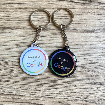 Social Media NFC Tag – Epoxy Keychain with Link Sharing | 13.56 MHz NFC213 | For more followers &amp; reviews