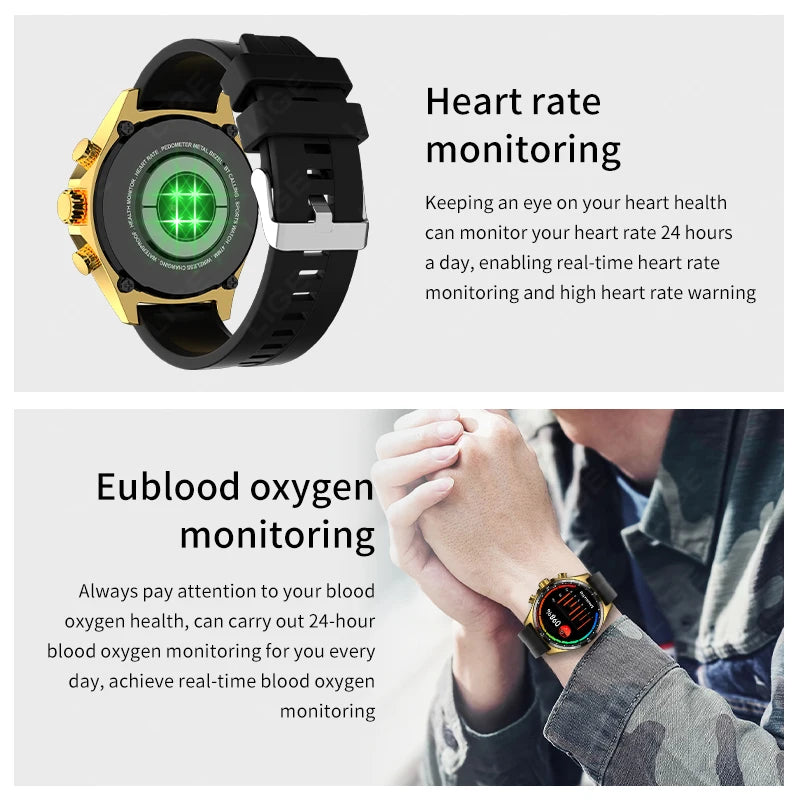 LIGE Outdoor Smartwatch 2025 – Wasserdicht, GPS, Höhenmesser, Kompass, NFC & 410 mAh Akku für Männer