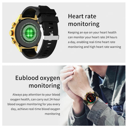 LIGE Outdoor Smartwatch 2025 – Wasserdicht, GPS, Höhenmesser, Kompass, NFC & 410 mAh Akku für Männer