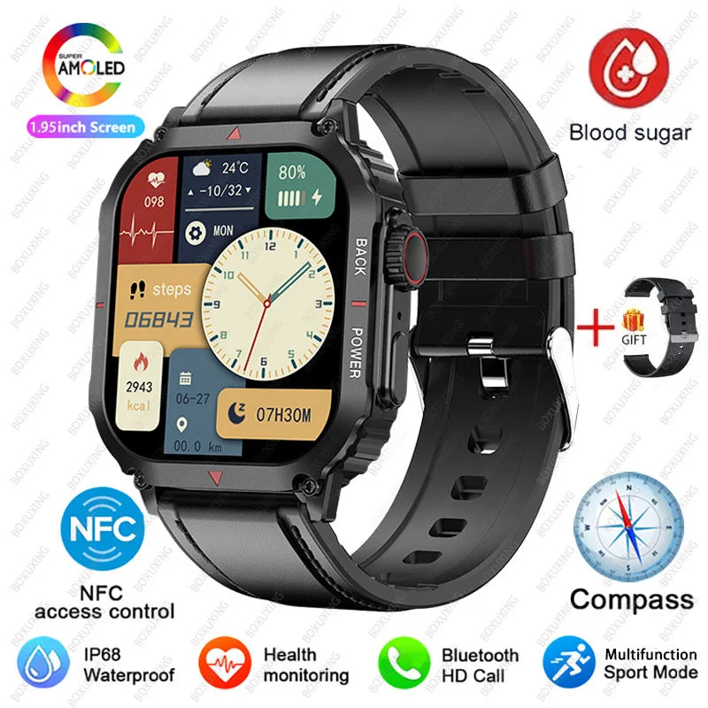 ساعة ذكية متعددة الوظائف NFC GPS مع هاتف بلوتوث ومساعد صوتي
