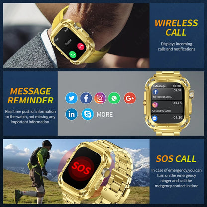 LIGE Outdoor Smartwatch for Men – GPS, Compass, NFC, 2.1" AMOLED, 460 mAh Battery