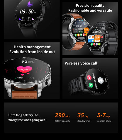 LIGE Smartwatch for Men – Bluetooth Call, Fitness &amp; Sports Tracker, IP68 Waterproof