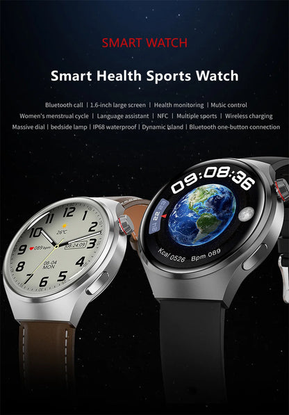 ChiBear GT4 Pro Sport Smartwatch für Damen & Herren – AMOLED, Herzfrequenz, Blutdruck, Schlafmonitor, Bluetooth-Anrufe, IP68 Wasserdicht | Taggytech