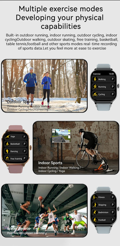 LIGE 2025 Luxus-Smartwatch für Damen – Bluetooth-Anruf, Fitness & Herzfrequenzmesser, 2,01" Ultra-HD Display, 20 Sportmodi | Taggytech