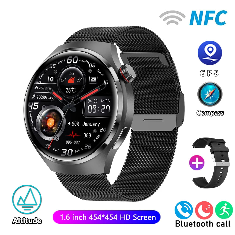 ChiBear Watch Pro 2024 – GPS &amp; NFC Smartwatch with AMOLED Display, Bluetooth Calling, Heart Rate &amp; IP68 | For Android &amp; iOS