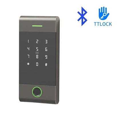 TTLock Fingerprint Access Control – Metal Housing, Rainproof, App & PIN, 13.56 MHz IC Card Reader