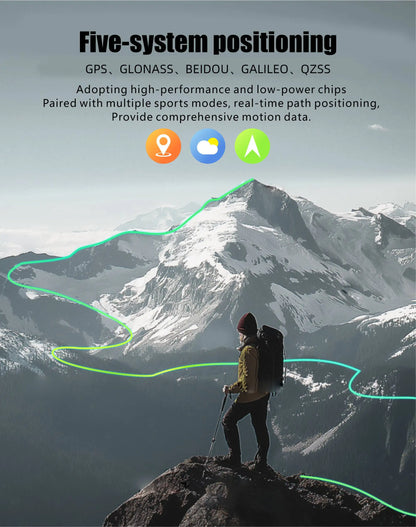 LIGE 2025 Smartwatch Men – 2.01" HD AMOLED, GPS, IP68 Waterproof, Outdoor Sports, LED Flashlight, Bluetooth Calls