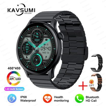 NFC Women's Smartwatch 2024 – 1.43" AMOLED, Bluetooth Call &amp; Fitness Tracking