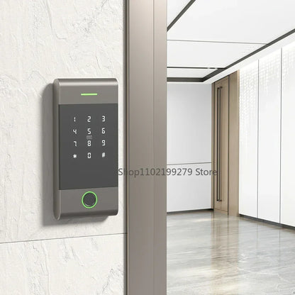 TTLock Fingerprint Access Control – Metal Housing, Rainproof, App & PIN, 13.56 MHz IC Card Reader