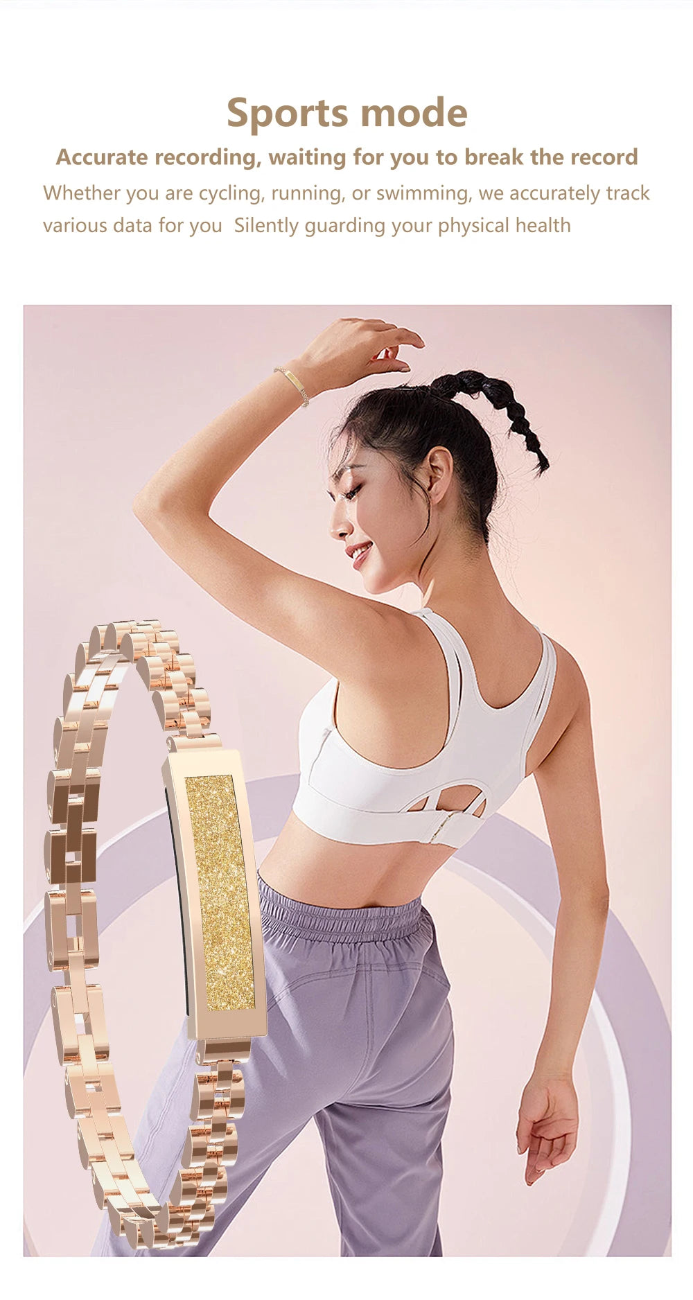 LIGE BWS2 Damen Fitness Tracker 2025 – Ohne Bildschirm, Herzfrequenz, SpO₂ & Schlaftracking | Taggytech