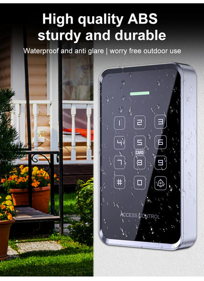 NFC/RFID Access Control Keypad – Waterproof, Touchscreen, 1000 Users, Dual-Frequency Wiegand Reader | Taggytech