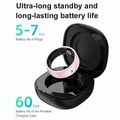 R05 NFC Smart Ring with Charging Case – Health &amp; Fitness Ring, 5ATM Waterproof