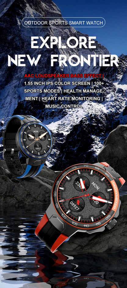 LIGE Smartwatch Männer 2024 – NFC, Fitness & Sport, Bluetooth-Anruf, Musik, Wasserdicht | Taggytech