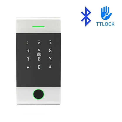 TTLock Fingerprint Access Control – Metal Housing, Rainproof, App & PIN, 13.56 MHz IC Card Reader