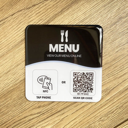 NFC Review Plaque with QR Code – 10 x 10 cm for Google, Instagram, Facebook & more | Taggytech
