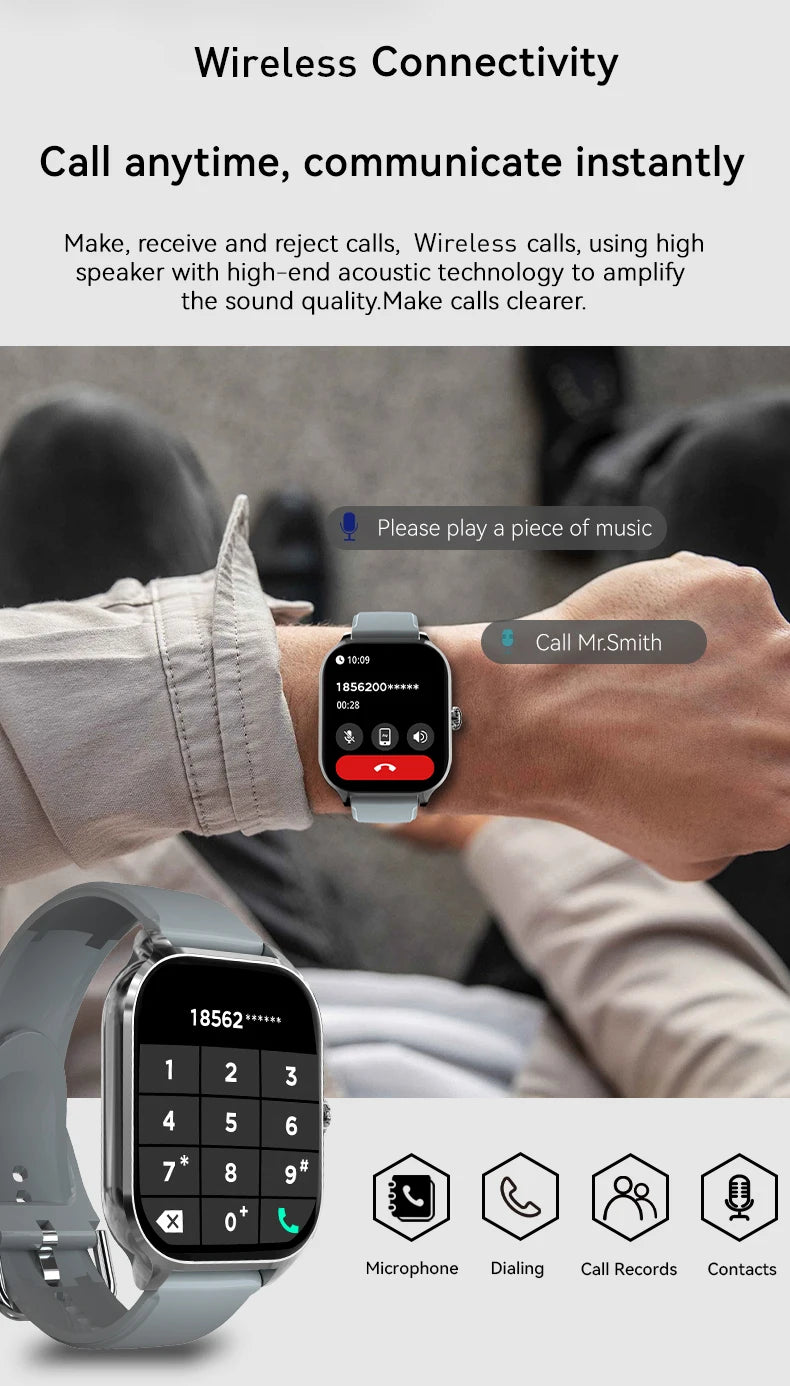 LIGE 2025 Luxus-Smartwatch für Damen – Bluetooth-Anruf, Fitness & Herzfrequenzmesser, 2,01" Ultra-HD Display, 20 Sportmodi | Taggytech