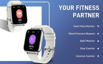 Jxrev Smartwatch 1,69" Touchscreen – Fitness- & Aktivitätstracker für Damen & Herren, Herzfrequenz & Schlafmonitor