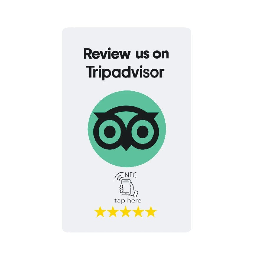 Direktes Kundenfeedback auf Tripadvisor via NFC Karte
