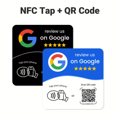 Google Review NFC Card – NTAG215 Chip, Programmable & QR Code | Taggytech