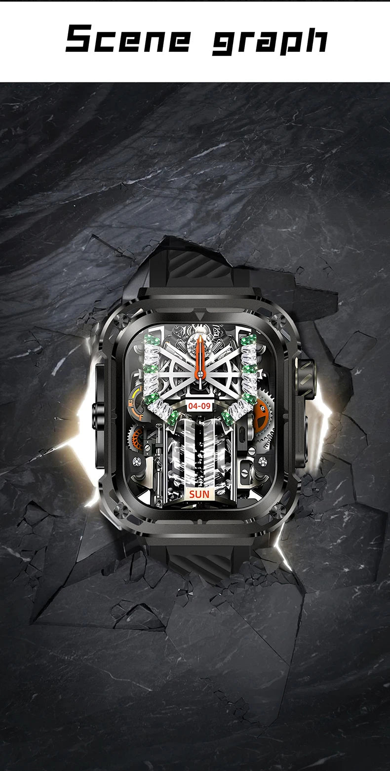 LIGE Outdoor Smartwatch for Men – GPS, Compass, NFC, 2.1" AMOLED, 460 mAh Battery