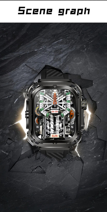 LIGE Outdoor Smartwatch for Men – GPS, Compass, NFC, 2.1" AMOLED, 460 mAh Battery