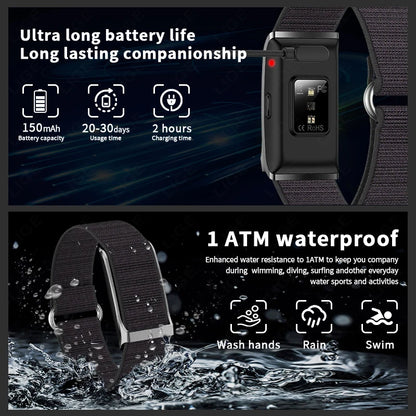LIGE 2025 Smartwatch Männer & Frauen – Bildschirmloses Fitness-Armband, 1ATM Wasserdicht, Herzfrequenz & Gesundheits-Tracker | Taggytech