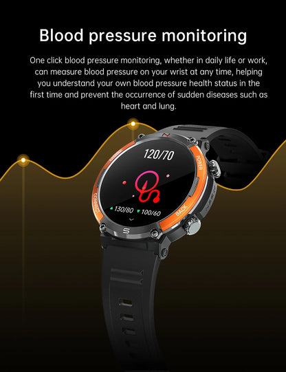 LIGE 2024 Outdoor Smartwatch for Men – Bluetooth Call, Compass, Fitness & Health Monitor, IP68 Waterproof, 1.52" IPS Display