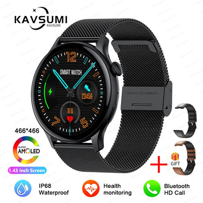 NFC Women's Smartwatch 2024 – 1.43" AMOLED, Bluetooth Call &amp; Fitness Tracking